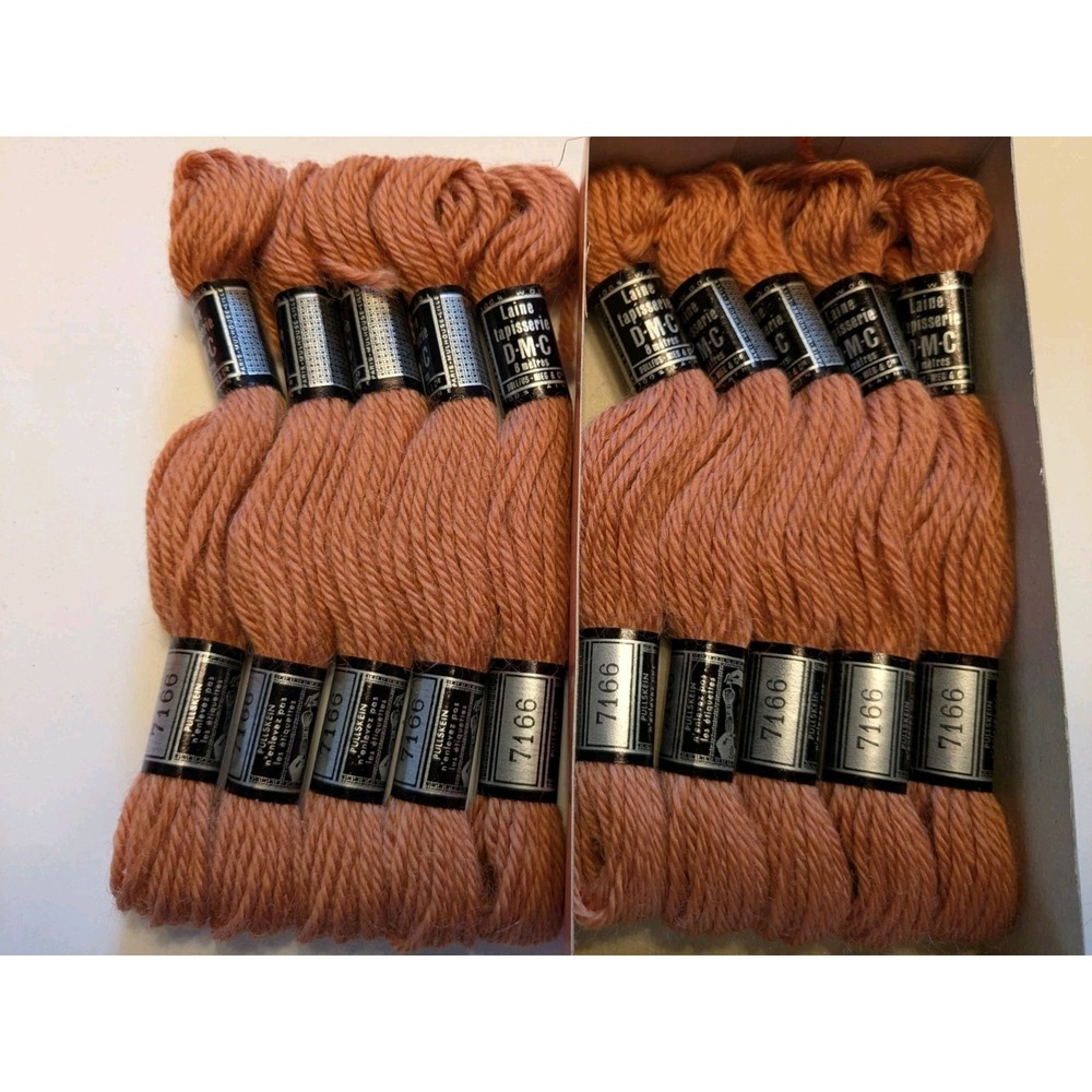 10 Skeins Laine Tapisserie DMC 100% Wool 8 Meters ea #7166 Terra Cotta Light